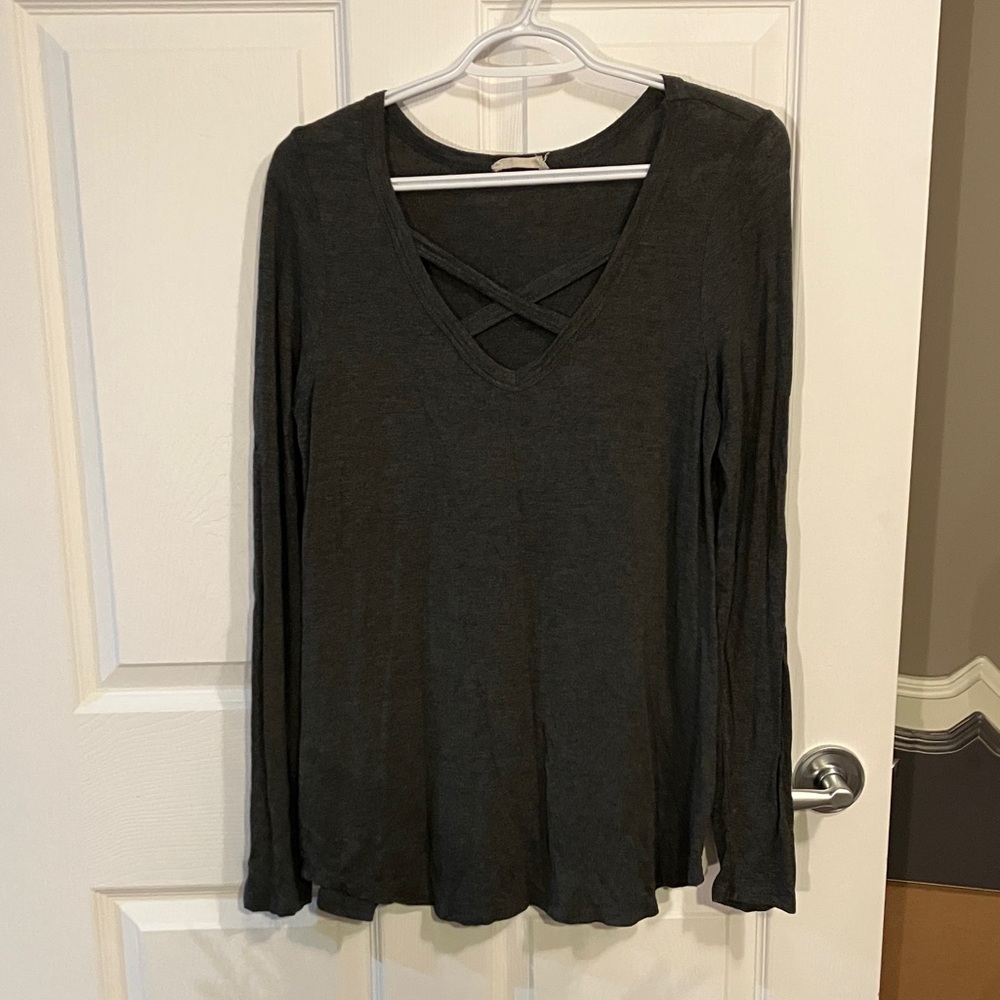 3/$15-womens gray longsleeve